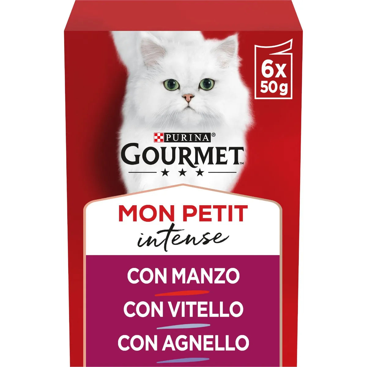 Gourmet Mon Petit Manzo Vitello e Agnello 6x50g Gourmet Mon Petit Manzo Vitello e Agnello 6x50g